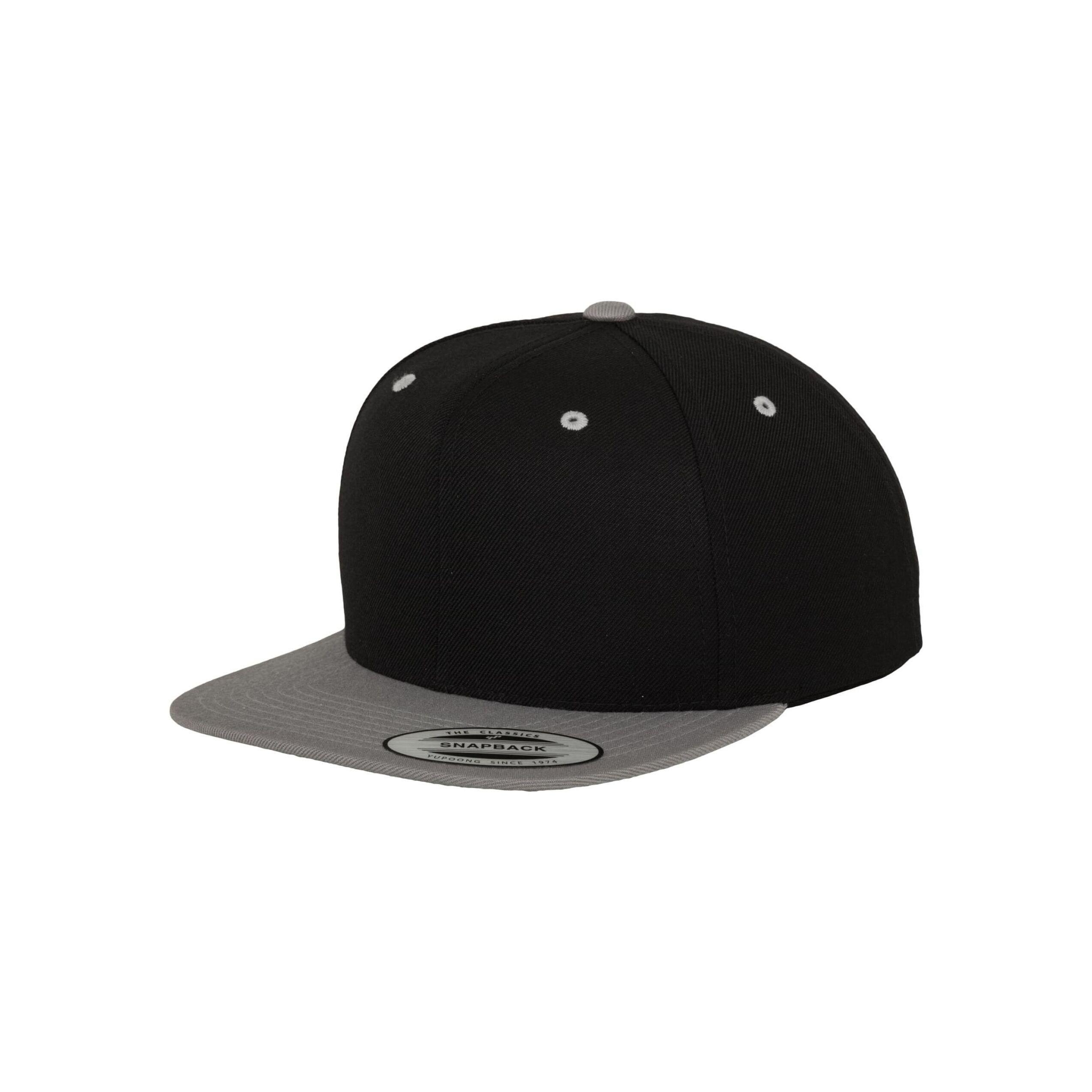 "Classic" Kappe Damen und Herren Schwarz/Silber 3/4