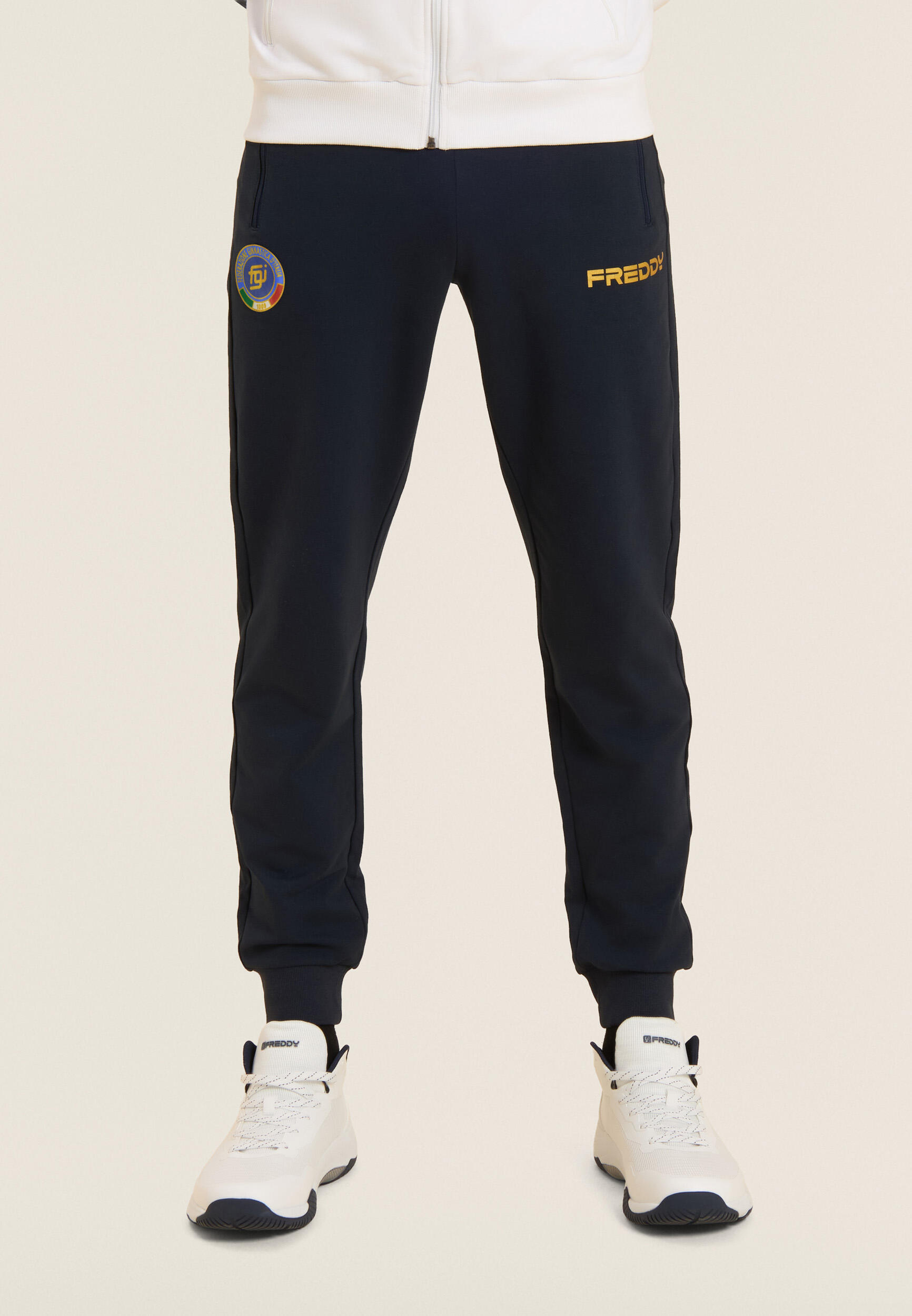 Tuta Uomo Italia FGI Full Zip e Collo Alto in French Terry 4/5