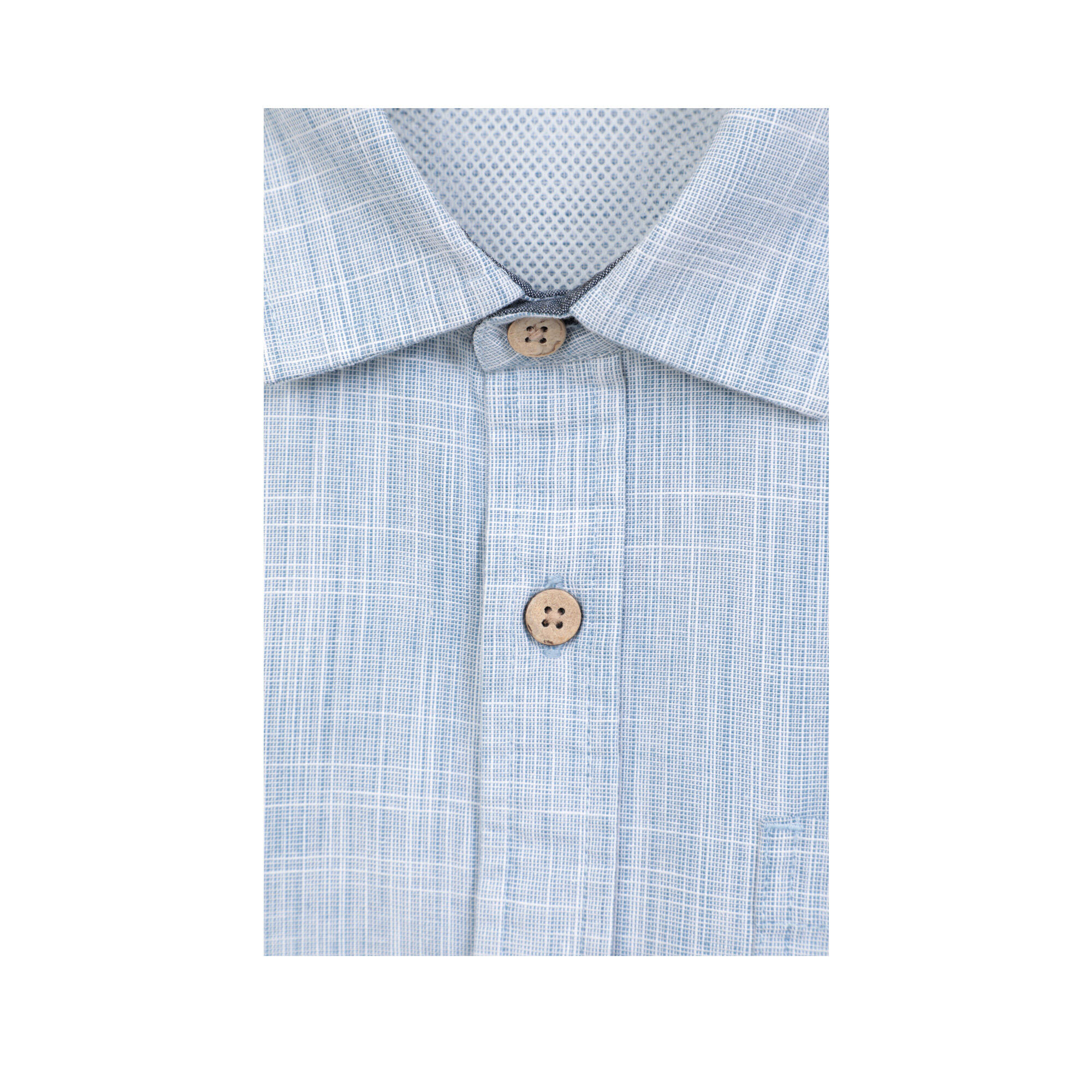 Coconut Camicia Struttura Manica Lunga Uomo Mountain Warehouse Blu 4/4