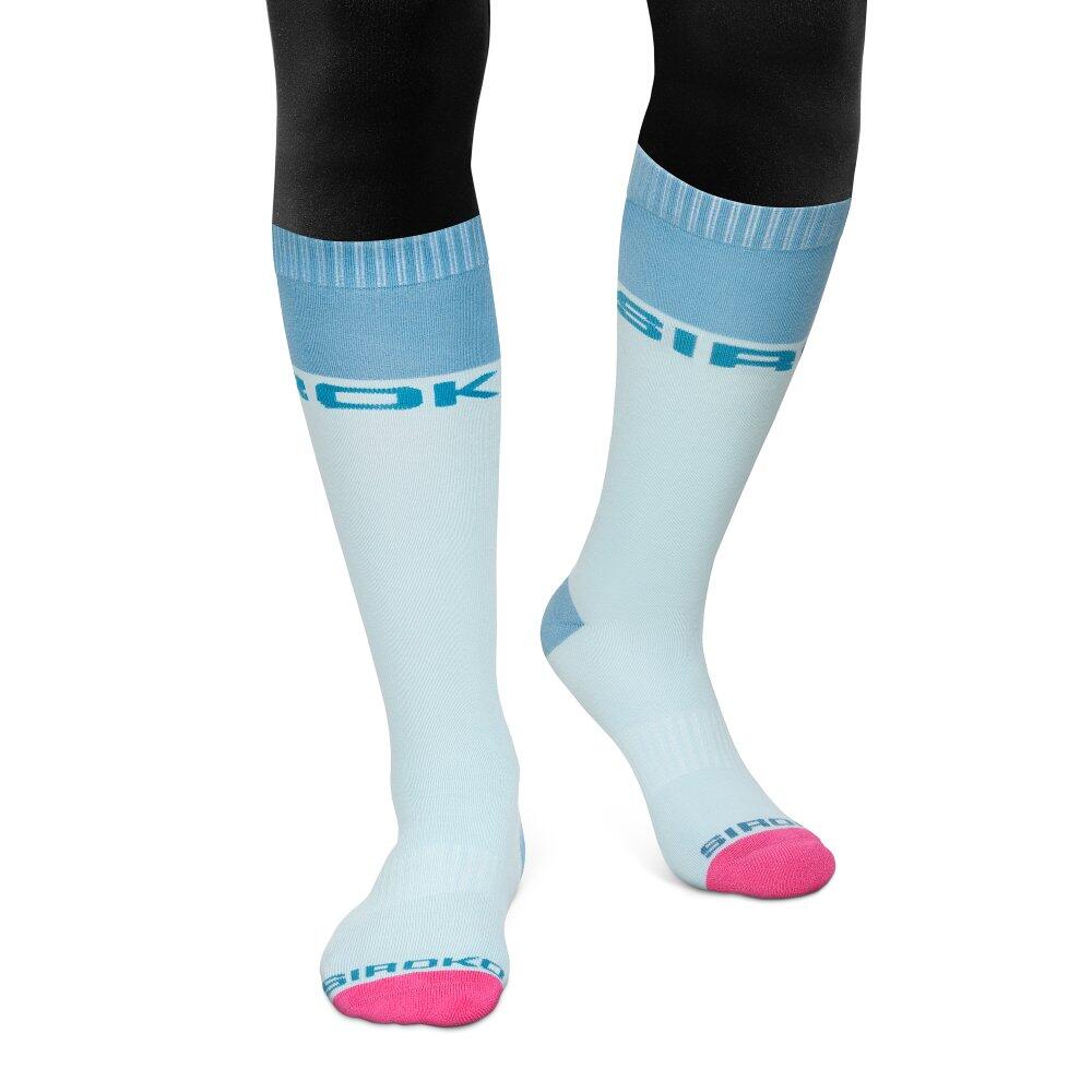 Men & Women snowboard socks Fuji Light Blue Blue