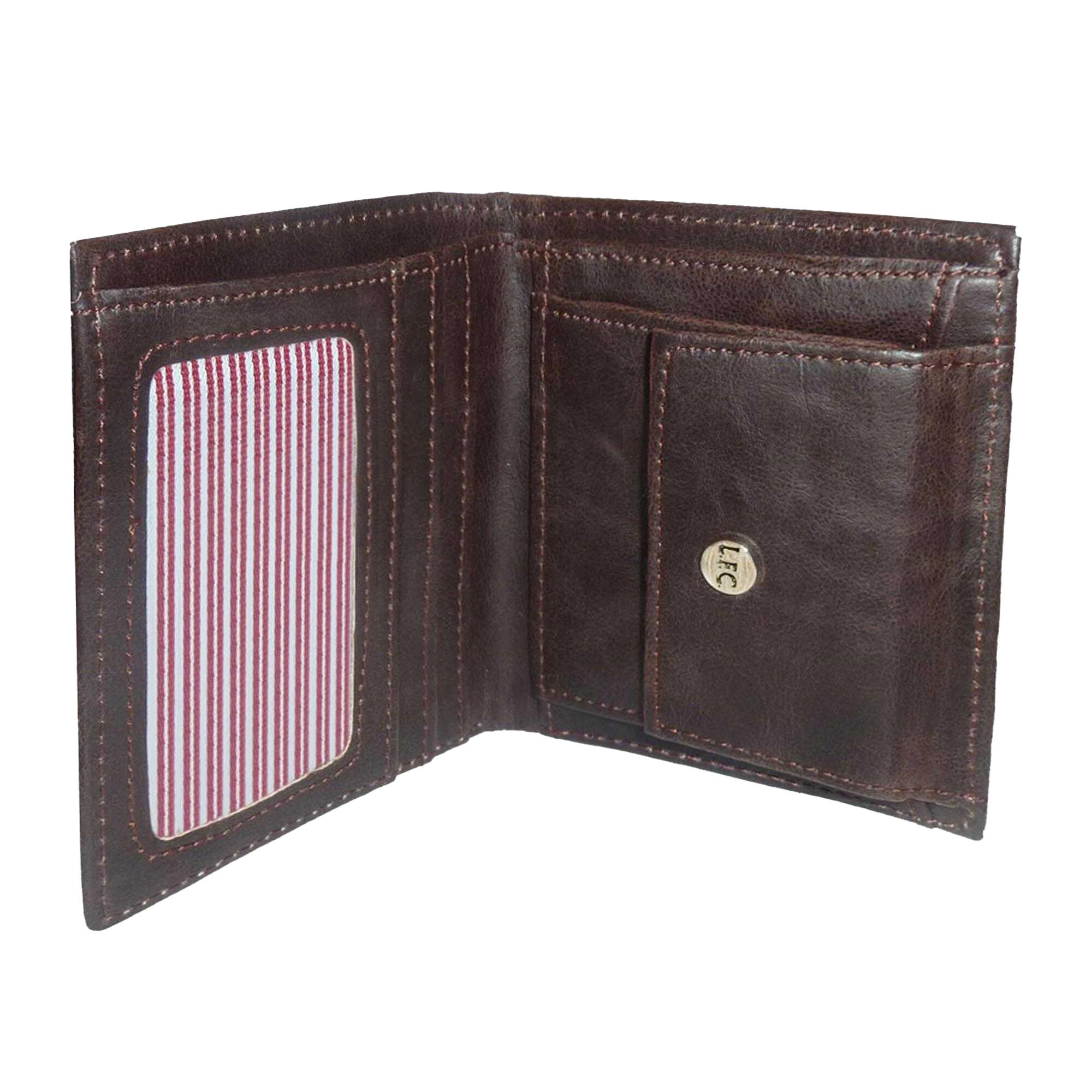 "Luxury" Brieftasche, Kunststoff, Wappen, Fußball Damen und Herren Braun 2/2