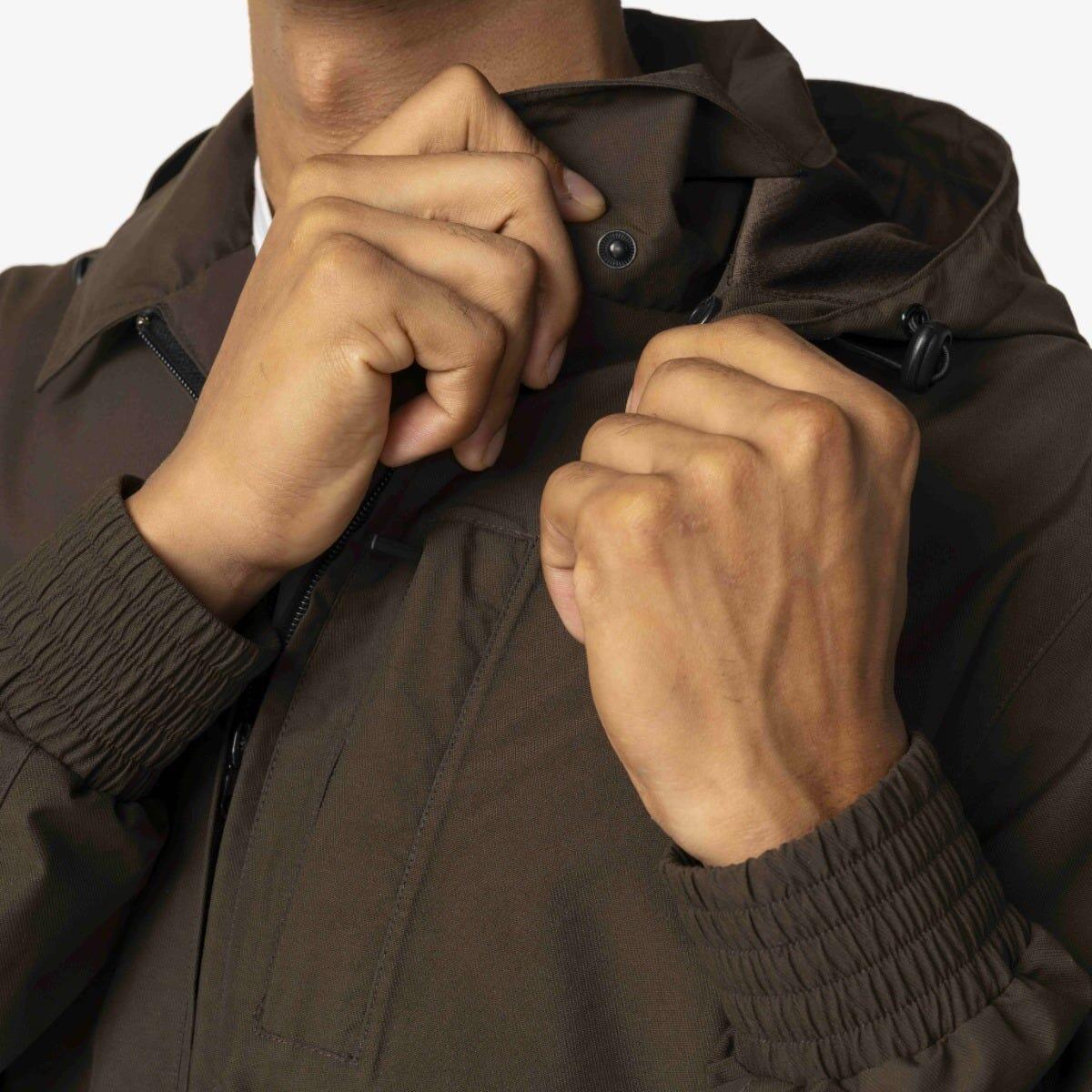 Twill Bomber Rain Jacket Veste  Homme Ground Coffee 6/7