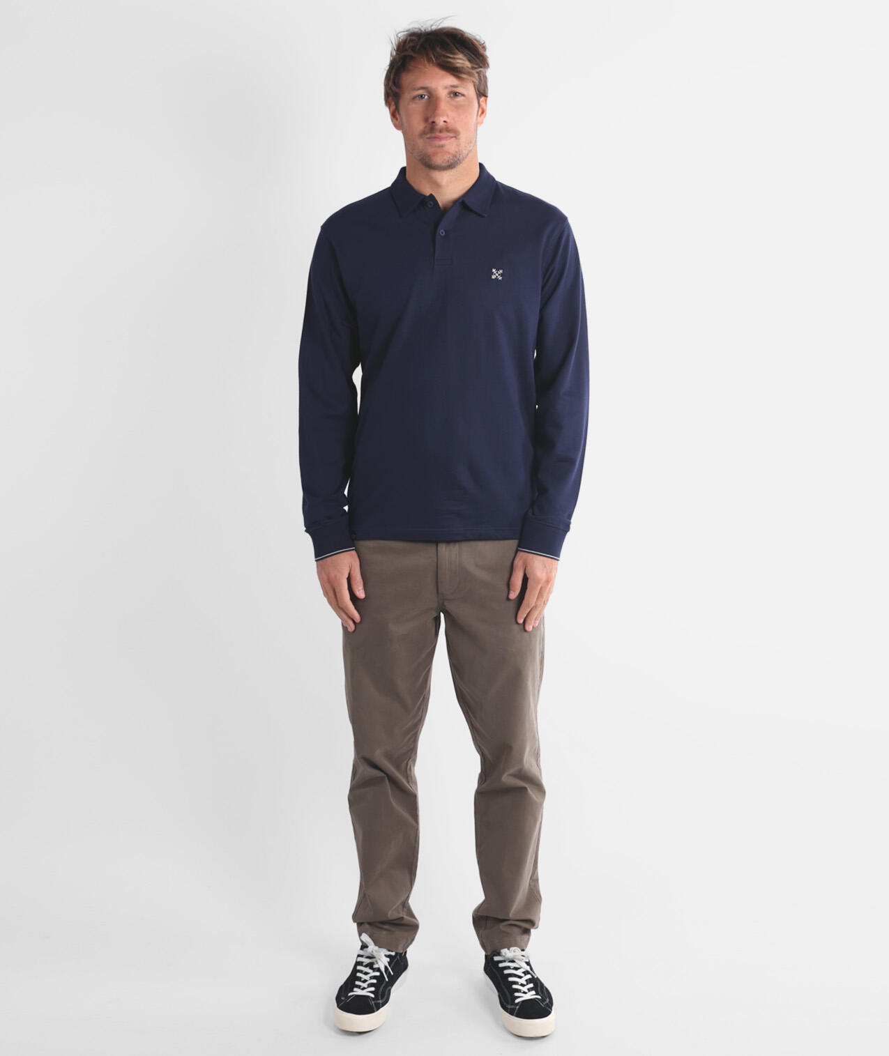 Polo jersey manches longues uni TIMELESS 4/4