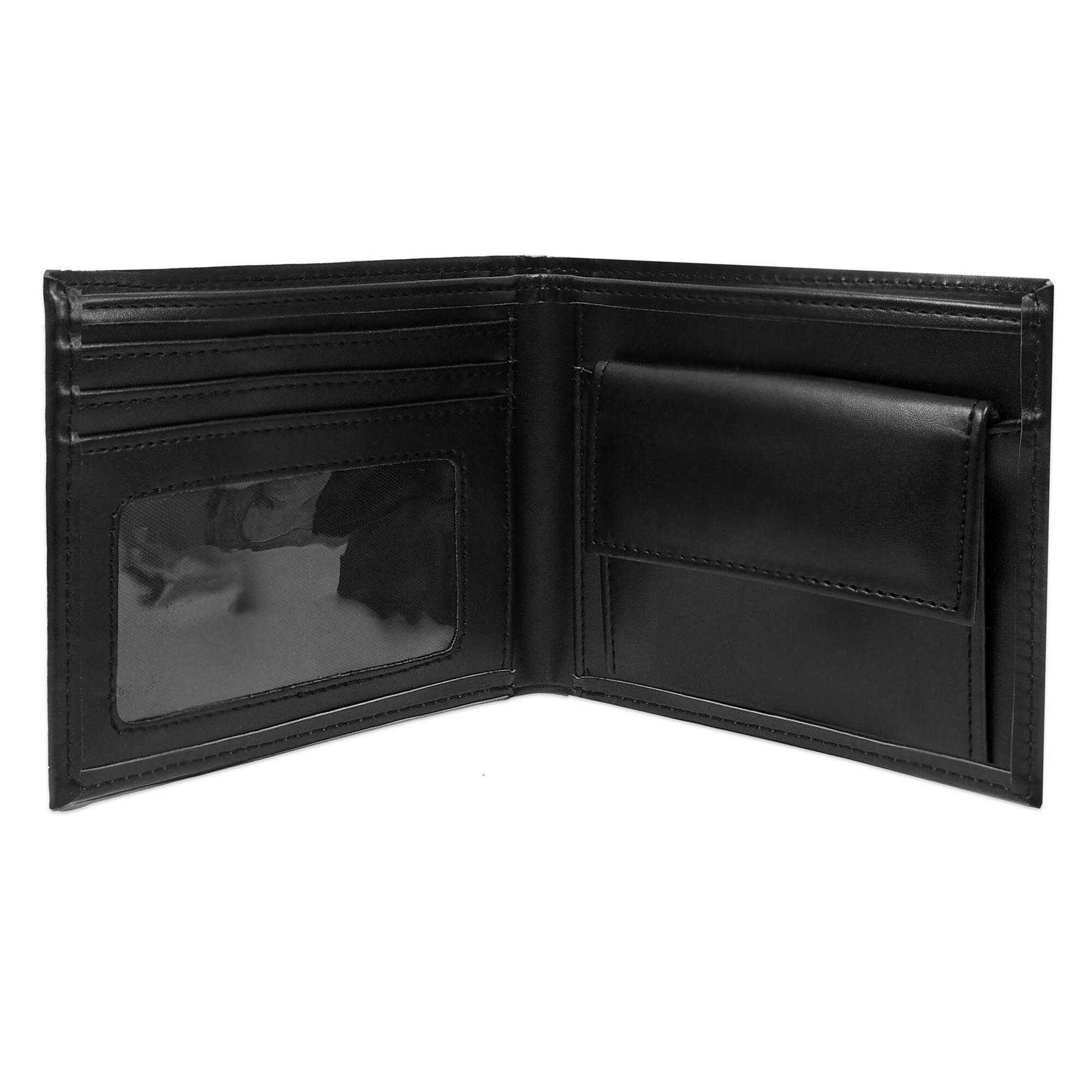Brieftasche, Geprägt, Wappen Damen und Herren Schwarz 2/3
