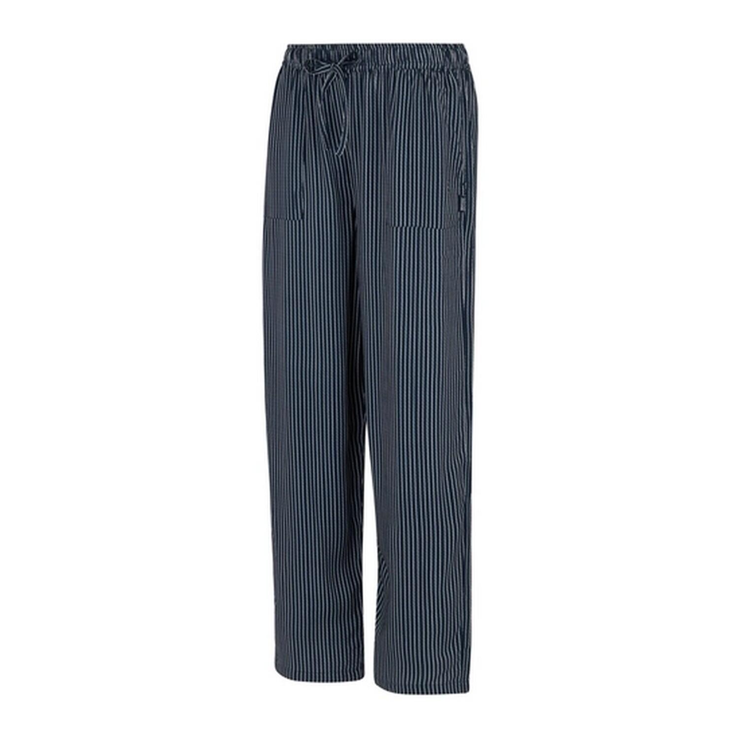 Pantalon Motif/style Rayure Verticale ELBRIE Femme (Bleu Marine / Blanc) 3/4