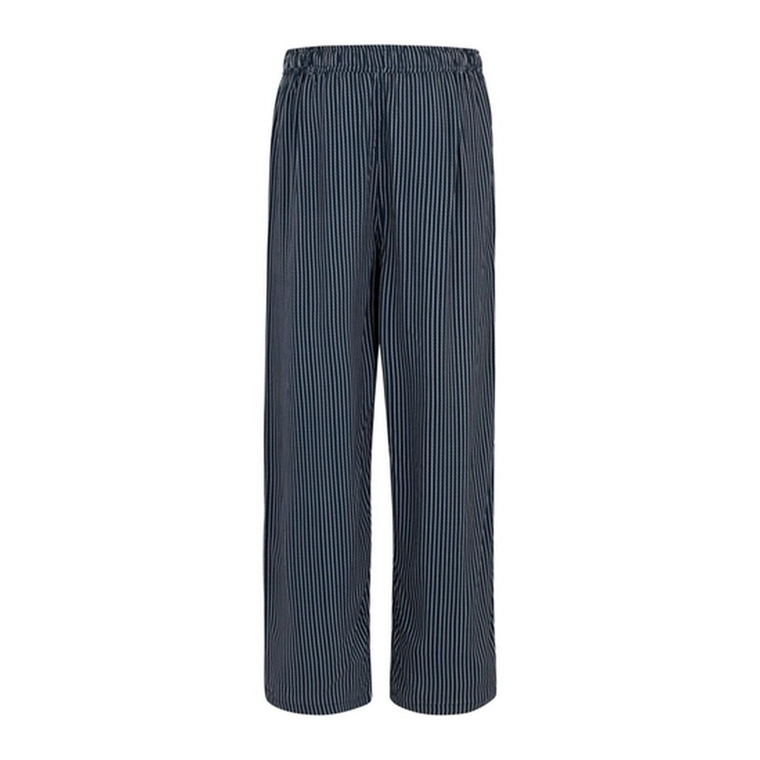 Pantalon Motif/style Rayure Verticale ELBRIE Femme (Bleu Marine / Blanc) 2/4