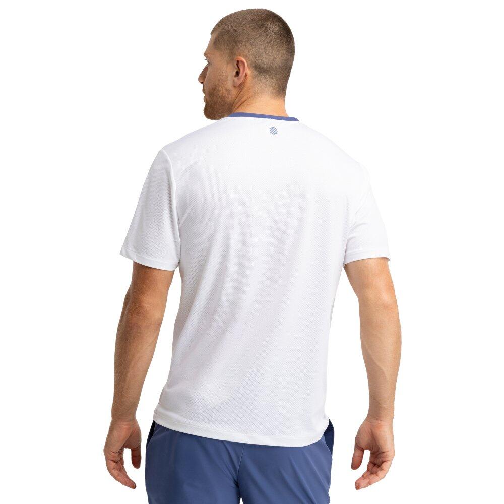 Herren Padel kurzärmeliges -funktionsshirt Round White Weiß 2/7