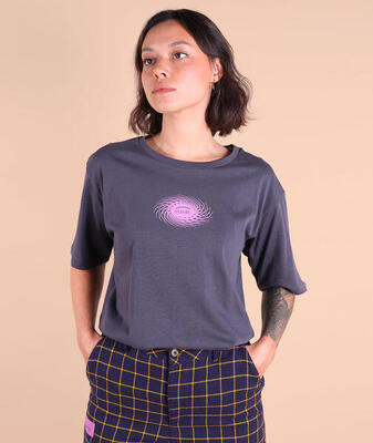 Bedrukt t-shirt op voor- en achterkant spiral