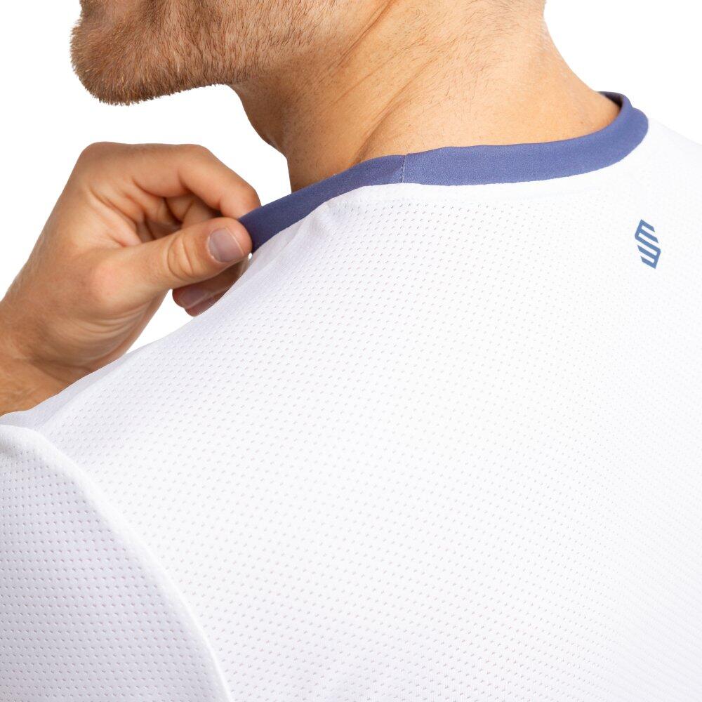 Herren Padel kurzärmeliges -funktionsshirt Round White Weiß 5/7