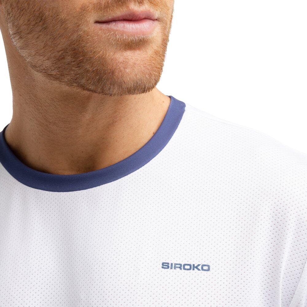 Herren Padel kurzärmeliges -funktionsshirt Round White Weiß 4/7
