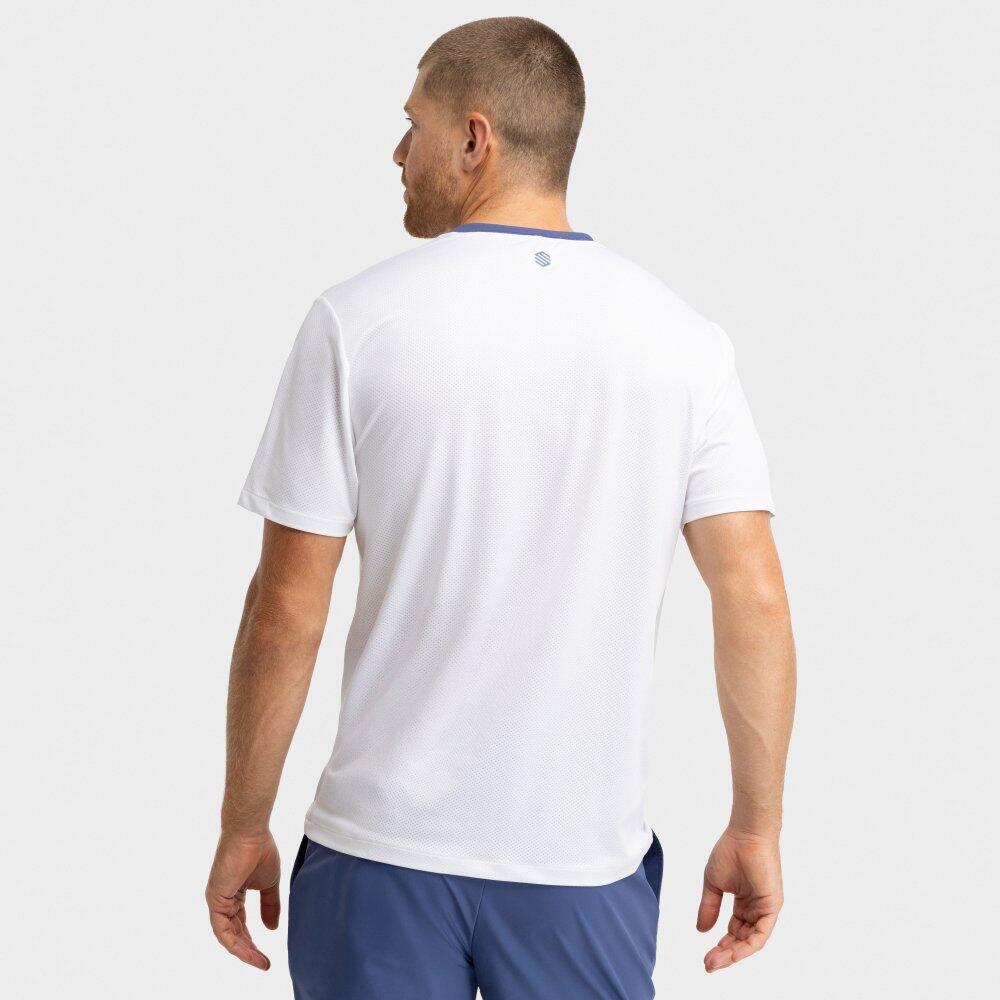 Herren Padel kurzärmeliges -funktionsshirt Round White Weiß 6/7