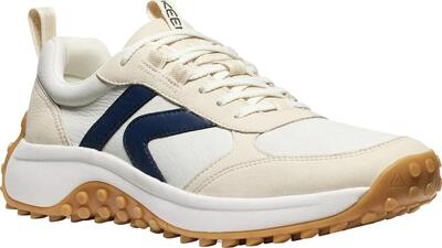 Ks86 lea leren herensneakers berken/sterwit