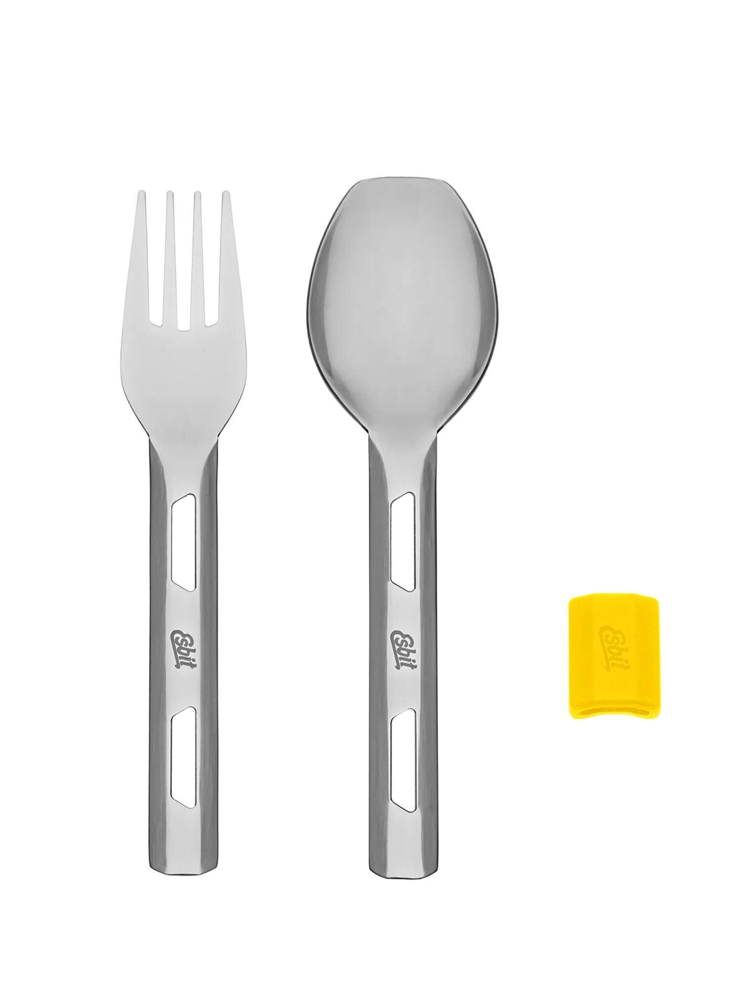 Sztućce turystyczne Esbit Cutlery Set Incl. Silicone Band S - sunshine yellow 2/7