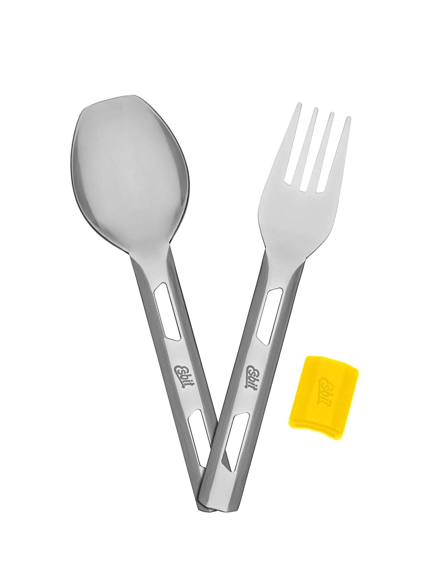 Sztućce turystyczne Esbit Cutlery Set Incl. Silicone Band S - sunshine yellow 5/7