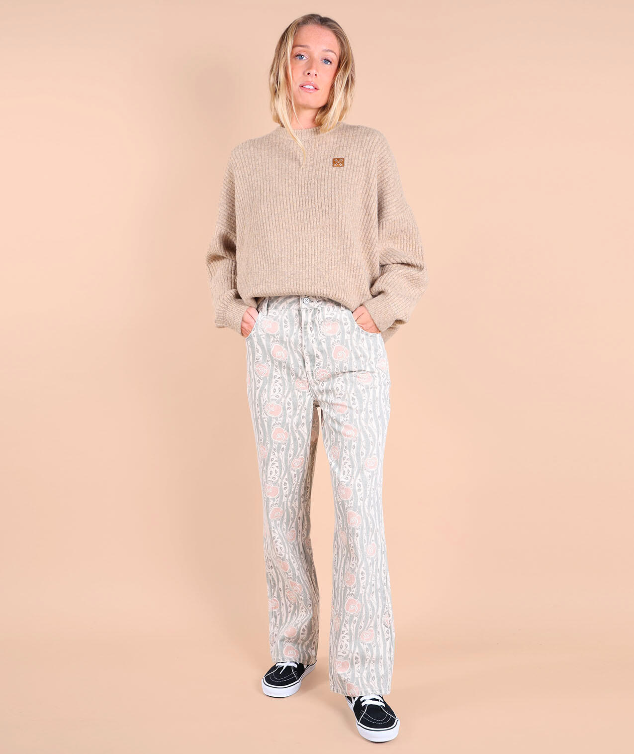 Pantaloni flare stampati GENTIANA 3/5