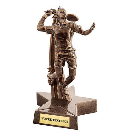 Trophée résine discipline badminton hauteur 22 cm