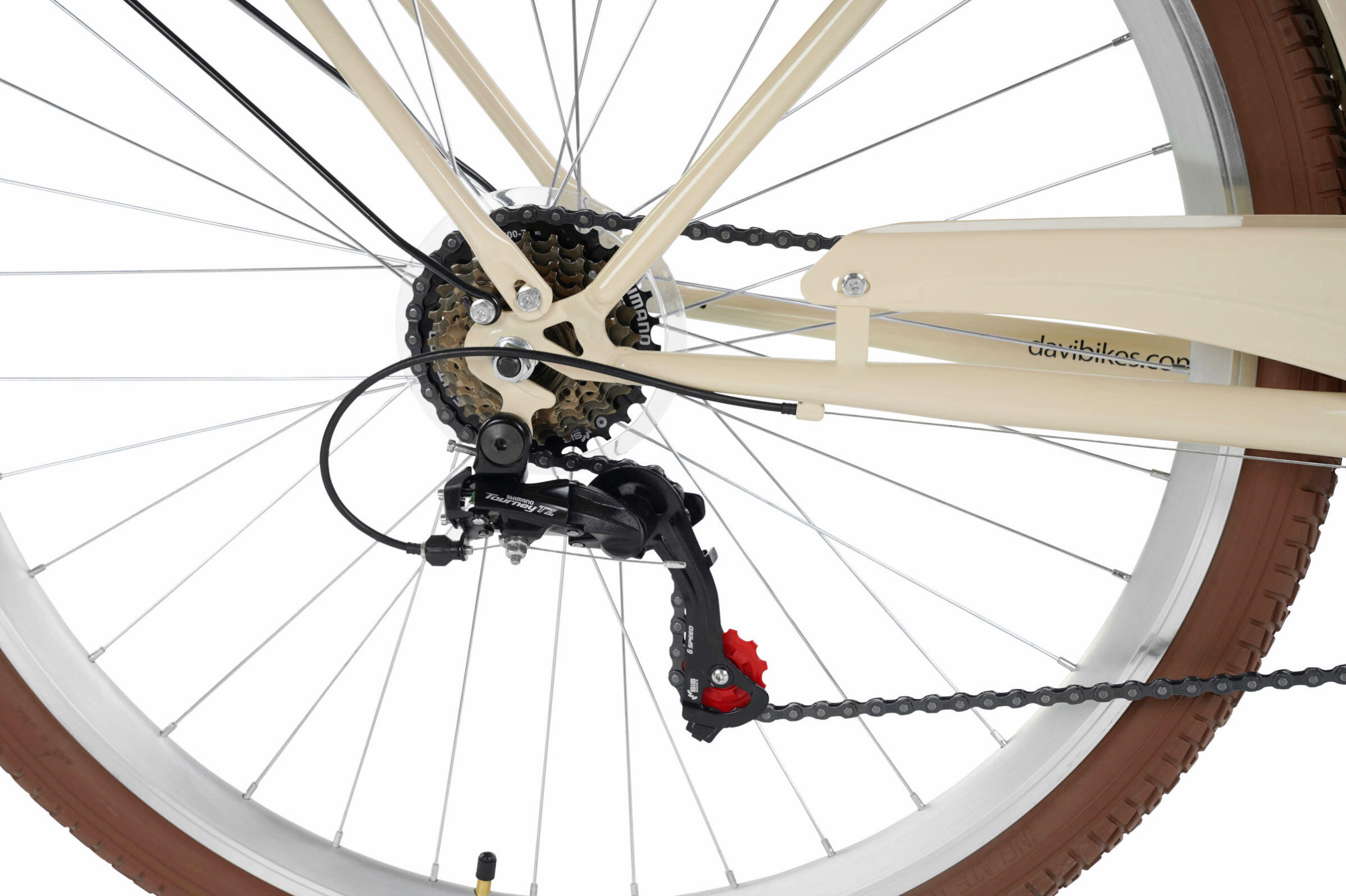 Bicicleta urbana 26" Davi Emma Trend 7 velocidades Shimano 155-180 beige 7/7