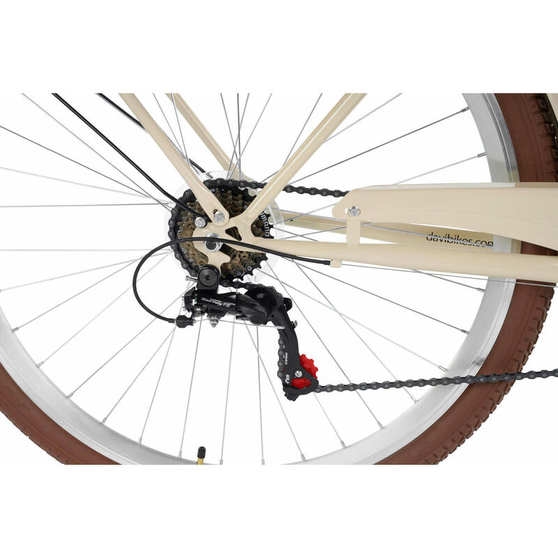 Bicicletă oraș 26" Davi Emma Trend 7 viteze Shimano 155-180 bej