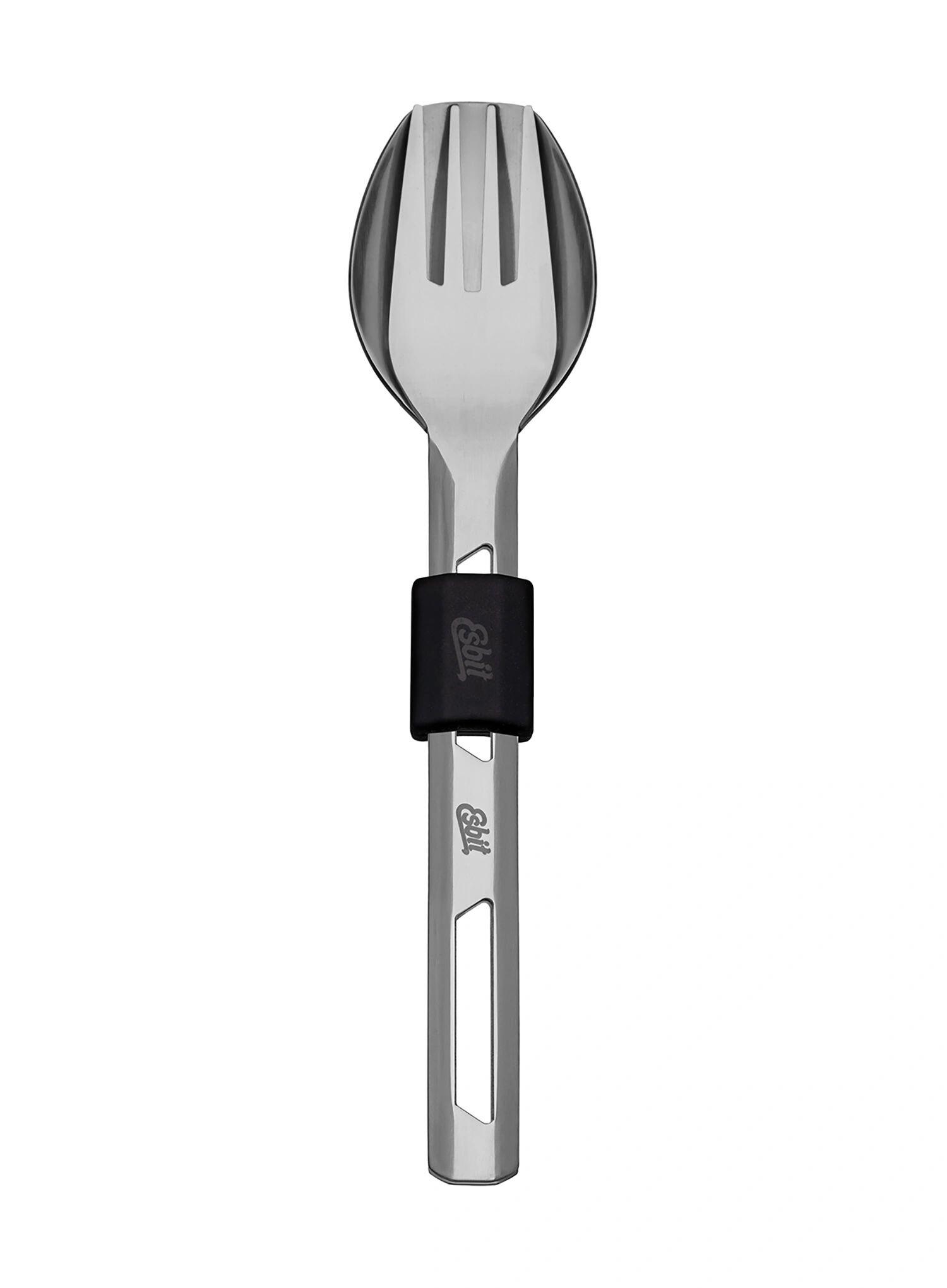 Sztućce turystyczne Esbit Cutlery Set Incl. Silicone Band L - black 3/7