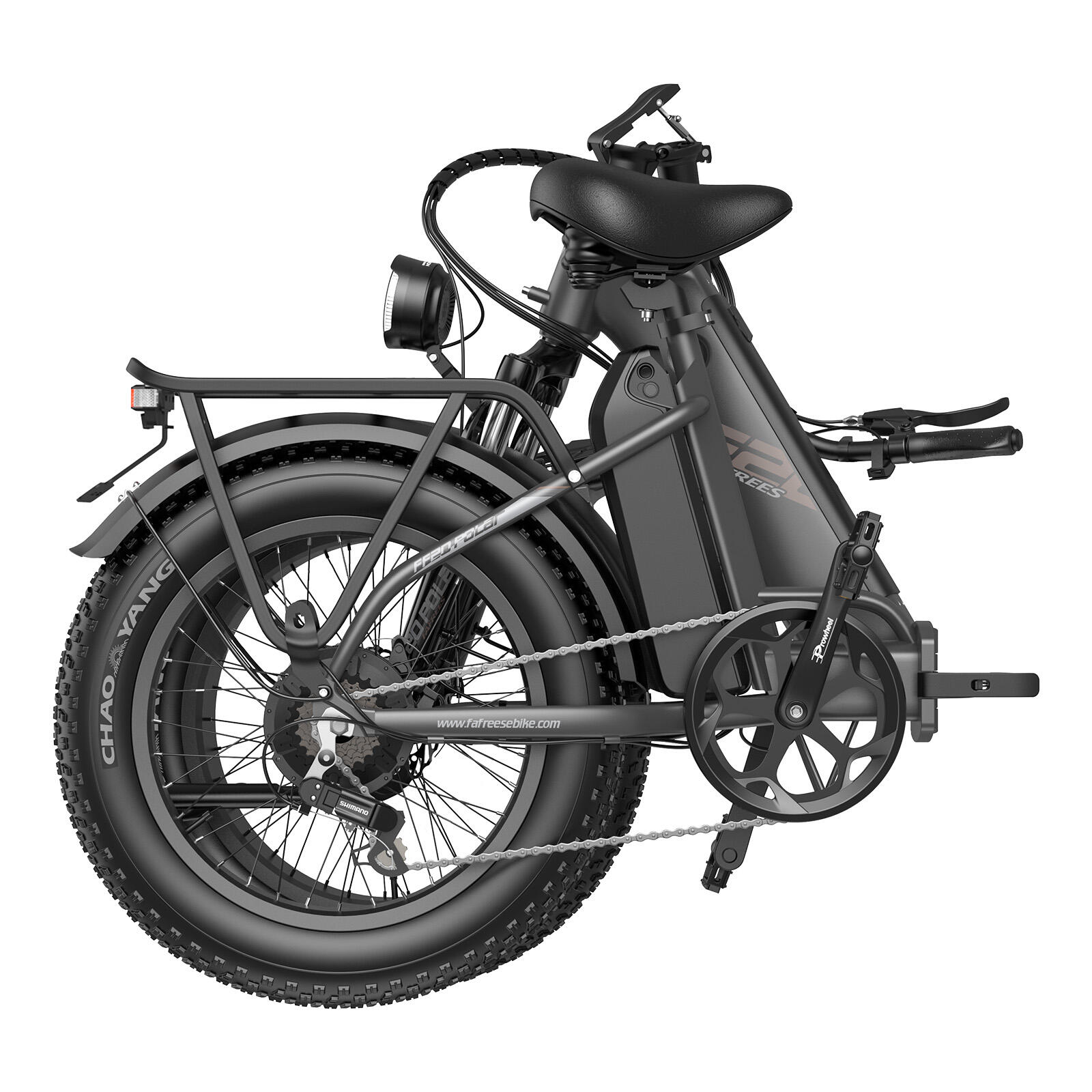 Fafrees FF20 Polar Falt-E-Bike, 20 x 4,0 Zoll Fatbike-Reifen, Doppelakku 24 Ah 4/7
