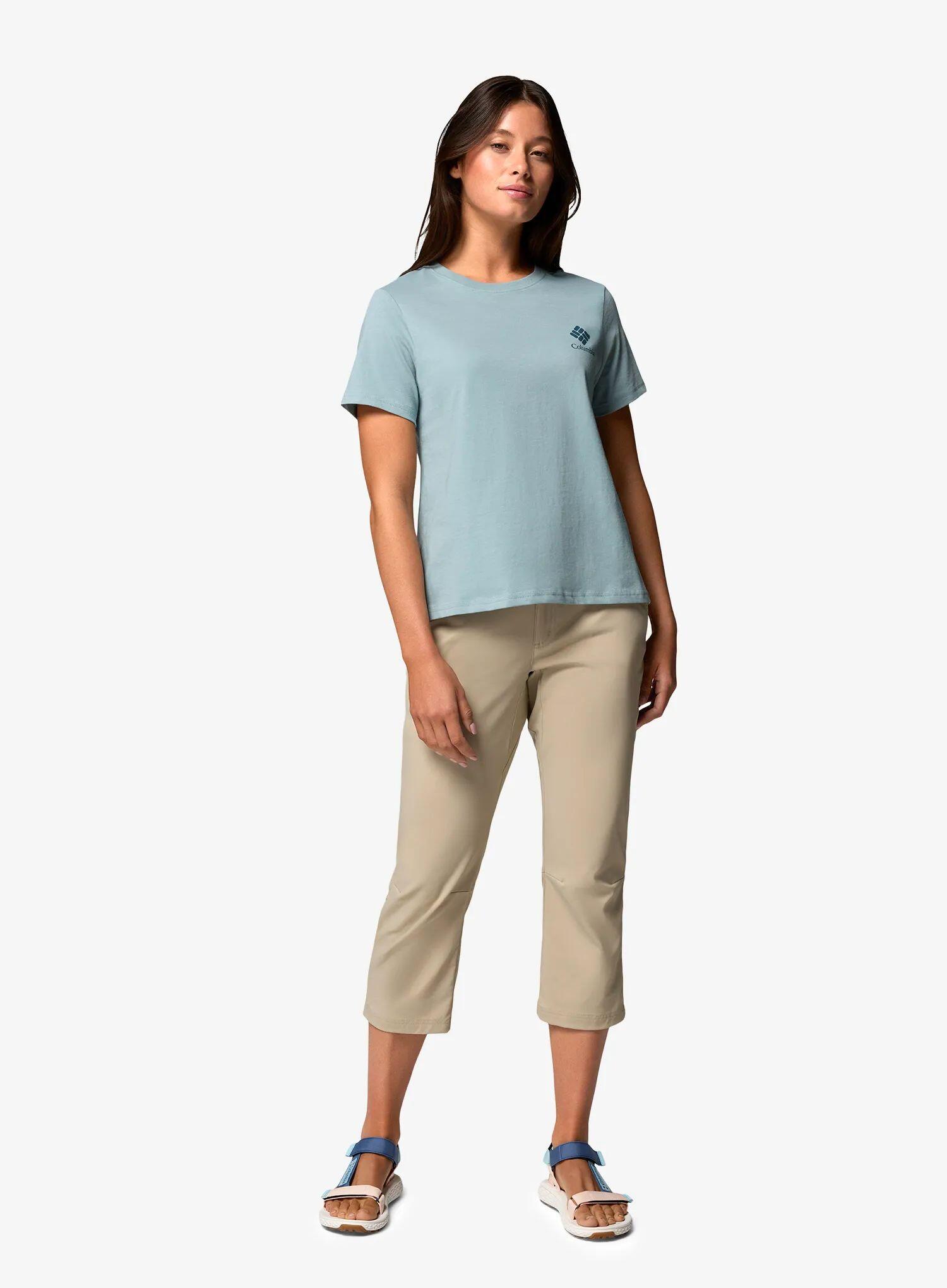 Koszulka bawełniana damska Columbia Rolling Bend Graphic S/S 3/5
