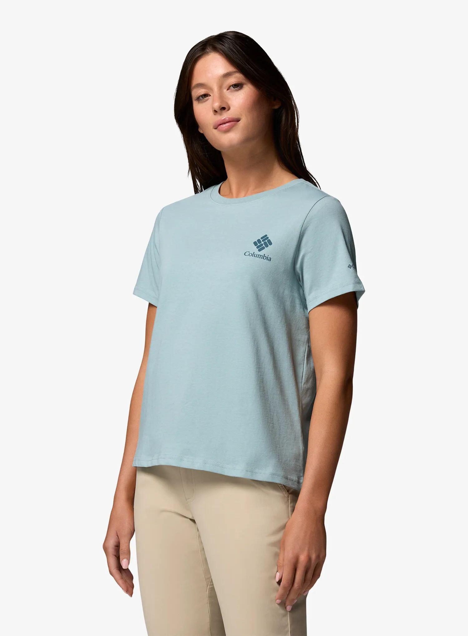 Koszulka bawełniana damska Columbia Rolling Bend Graphic S/S 4/5
