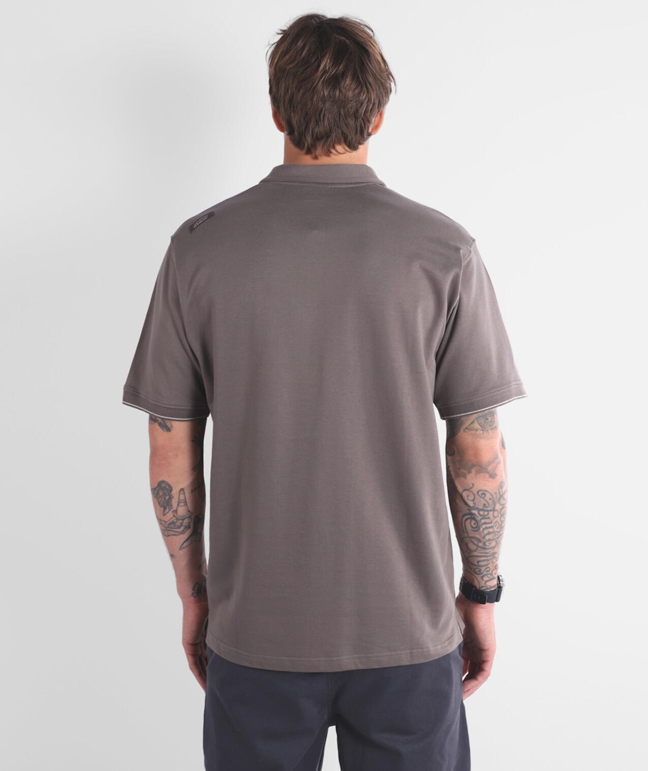 Effen jersey polo met korte mouwen TIMELESS 3/4