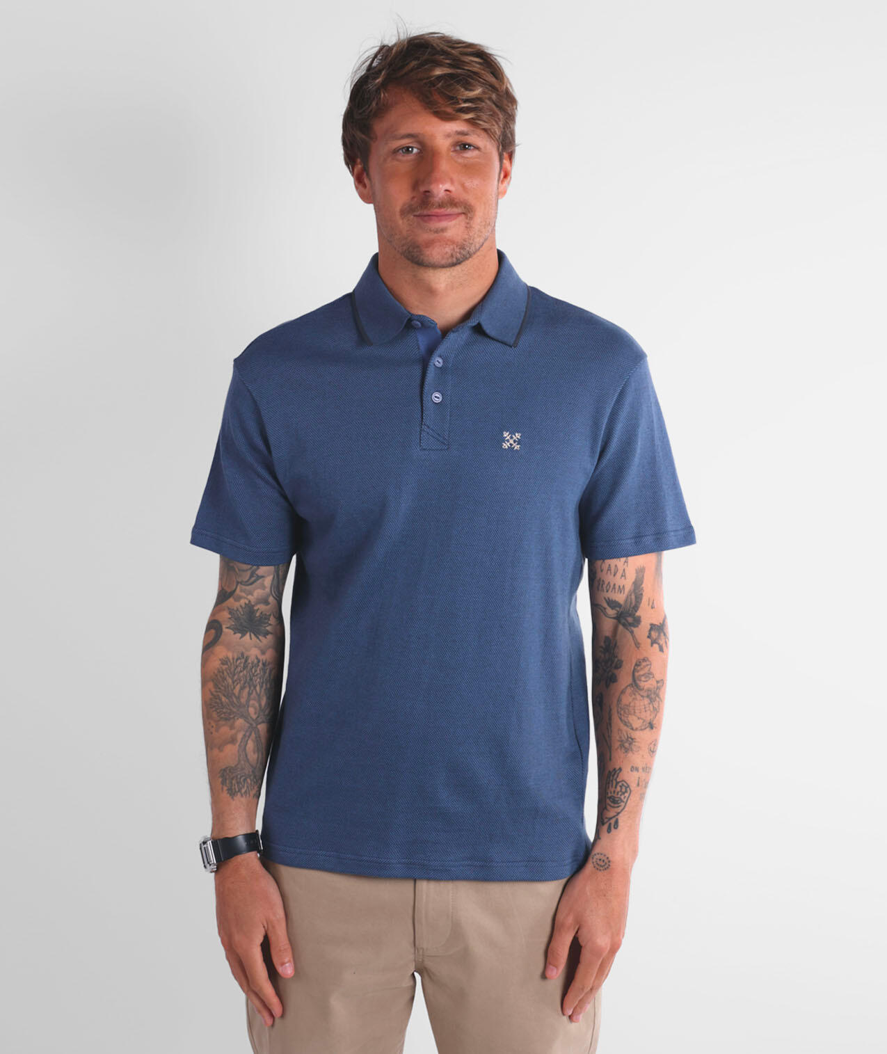 Jacquard polo met korte mouwen NEWQUAY 2/4