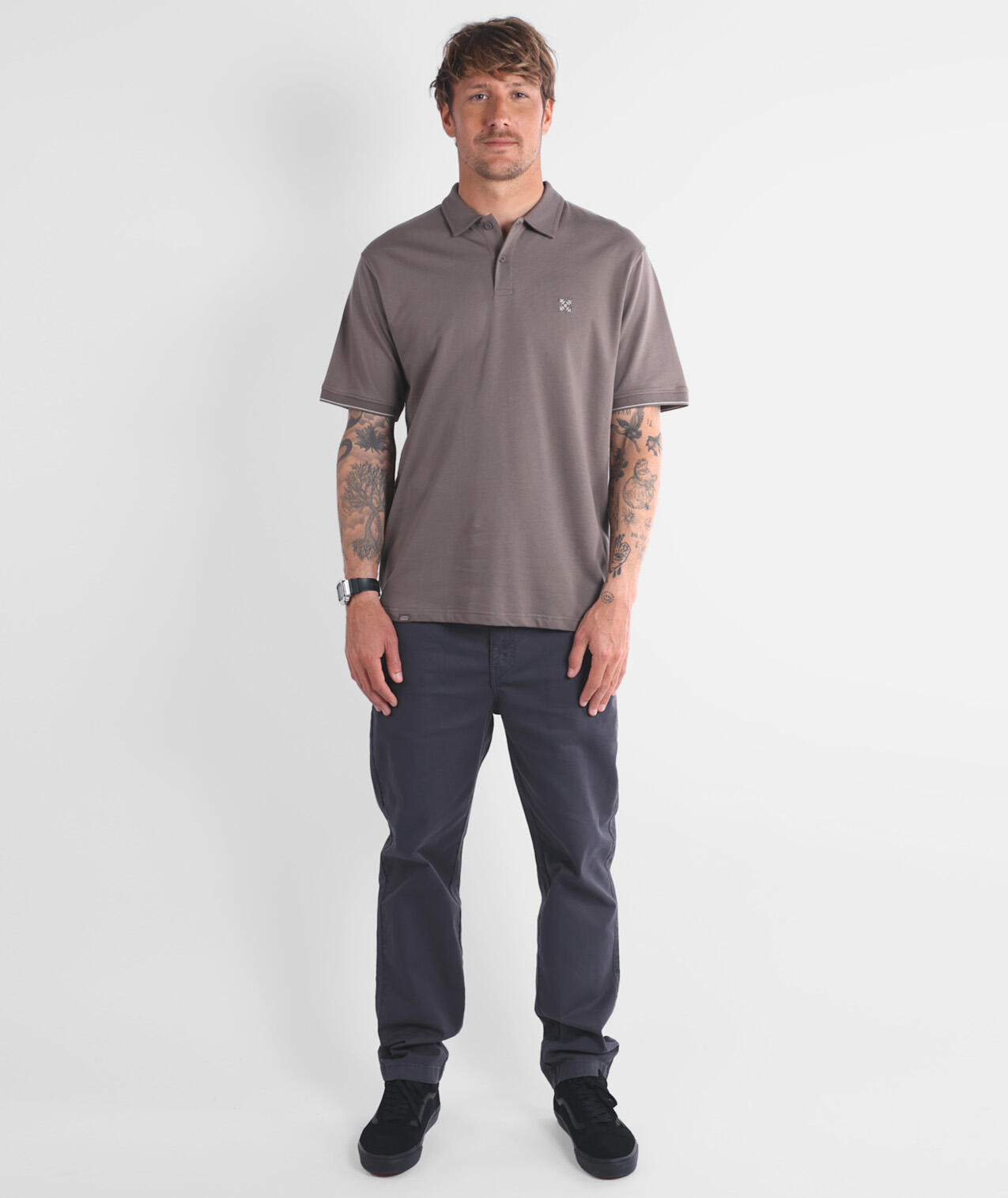 Effen jersey polo met korte mouwen TIMELESS 4/4