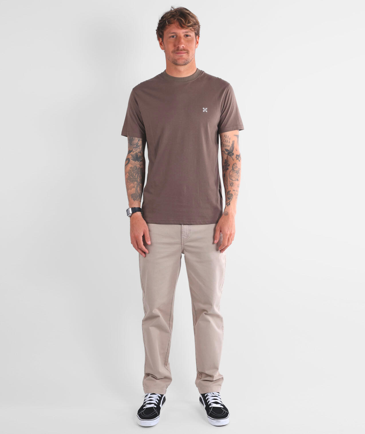 T-shirt tinta unita con ricamo 4flo TEBAZ 4/5