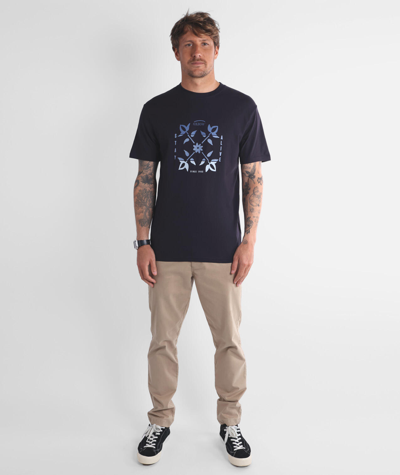 T-shirt Uomo Crosshatch – Collo A Girocollo, Maniche Corte, Cotone Jersey, Vintage
