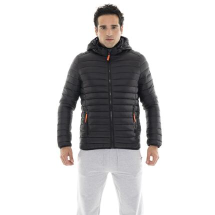 Kurtka puchowa z nylon z kaptur na co dzień