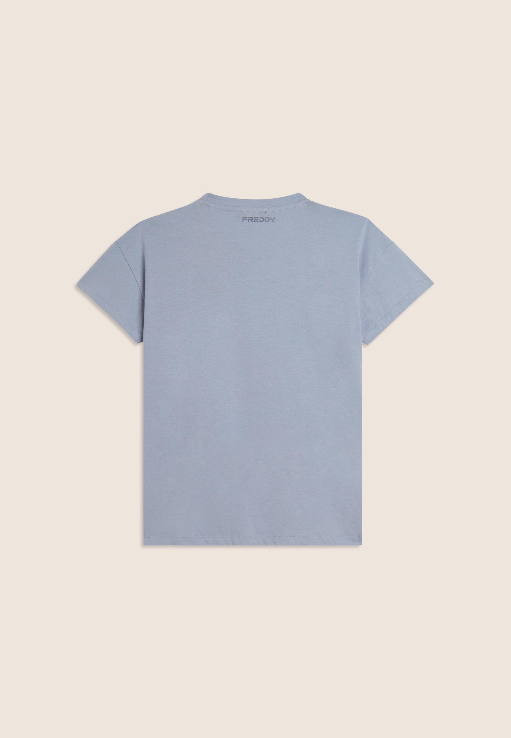T-shirt con Maniche ad Aletta e Logo Ricamato 2/3