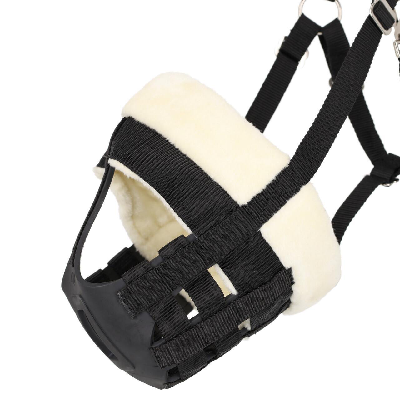 Muselière pour cheval avec licol mouton avec narines QHP 3/4