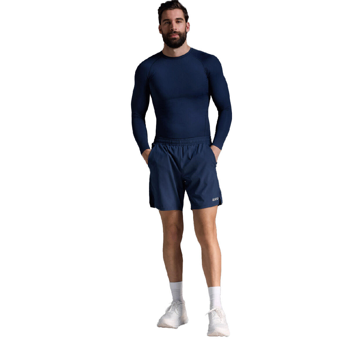 Camiseta Hombre Core Compression Long Sleeve 2XU Azul 3/3