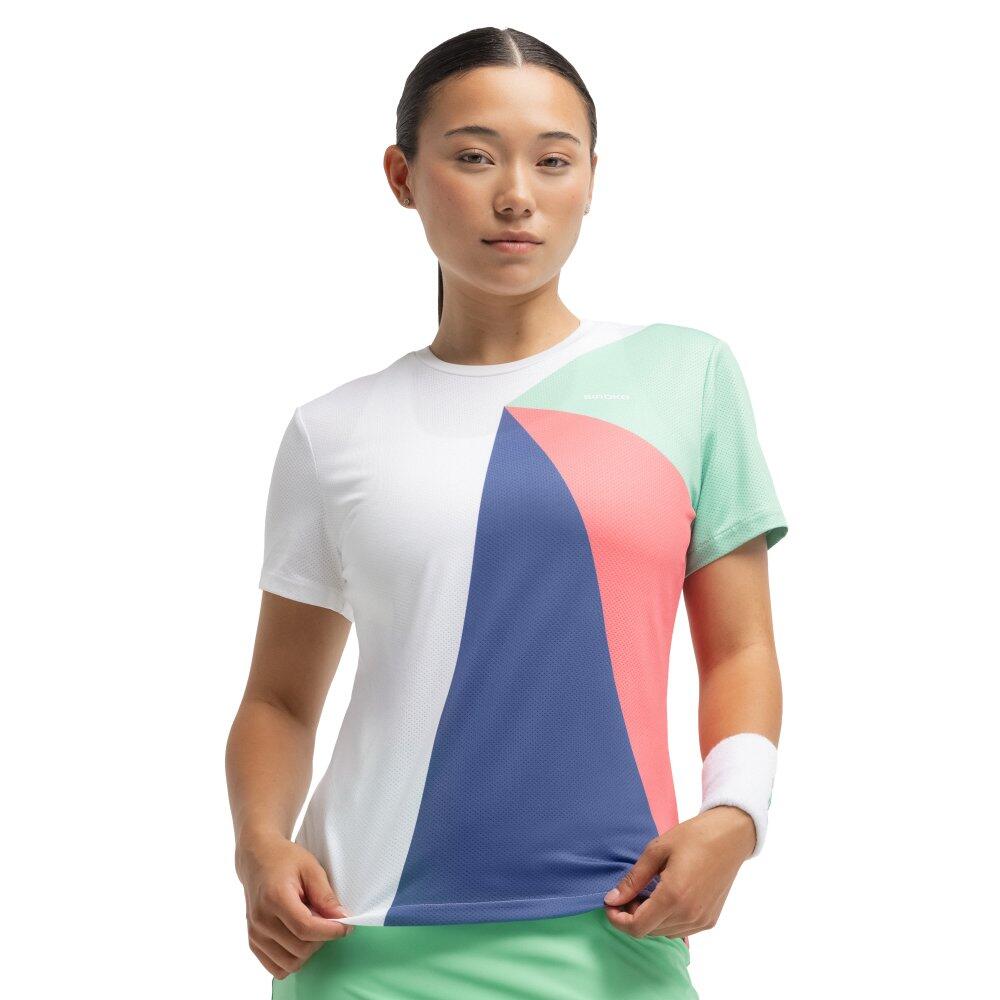 Women Padel ’s short-sleeve technical t-shirt Pesaro Erit Multicolor