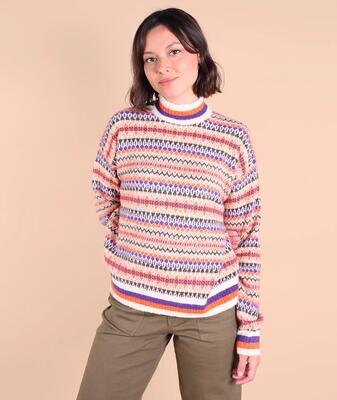Gestreepte jacquard trui alps