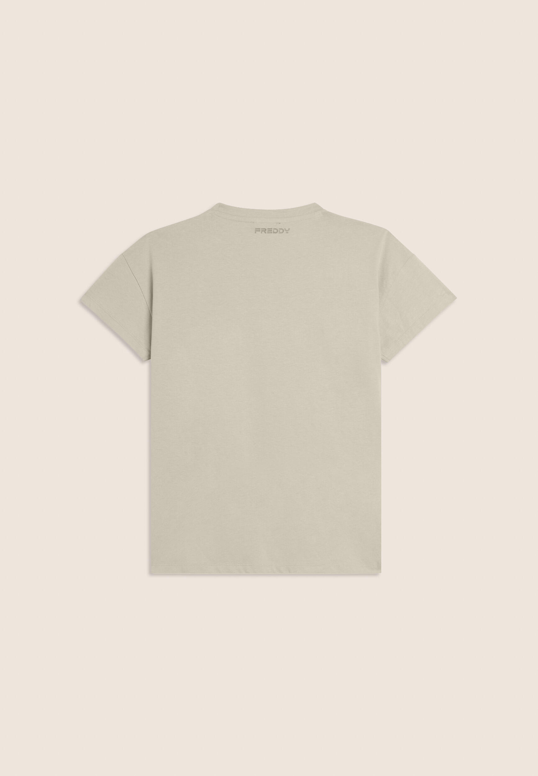 T-shirt con Maniche ad Aletta e Logo Ricamato 2/3