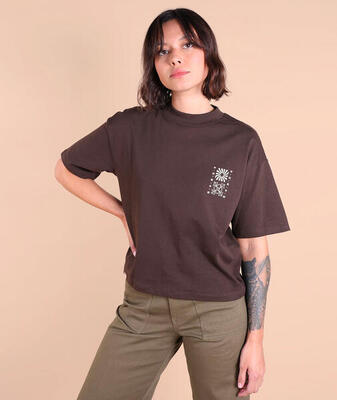 Bedrukt t-shirt op borst en rug asy