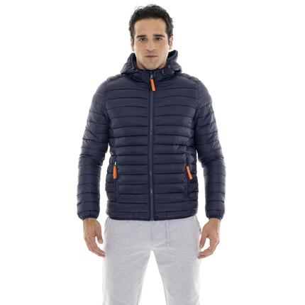 Kurtka puchowa z nylon z kaptur na co dzień