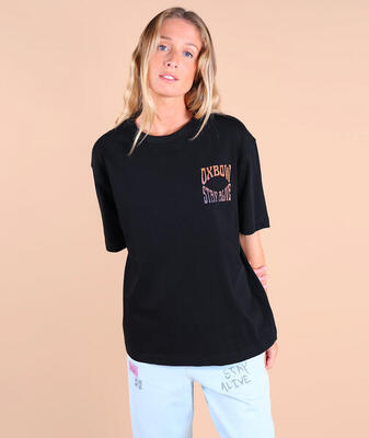 Bedrukt t-shirt op borst en rug shaded
