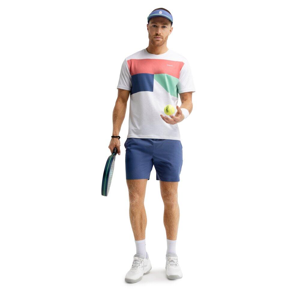 Herren Padel kurzärmeliges -funktionsshirt Round Erit Mehrfarbig 3/7