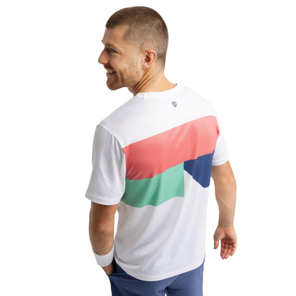 Herren Padel kurzärmeliges -funktionsshirt Round Erit Mehrfarbig 2/7