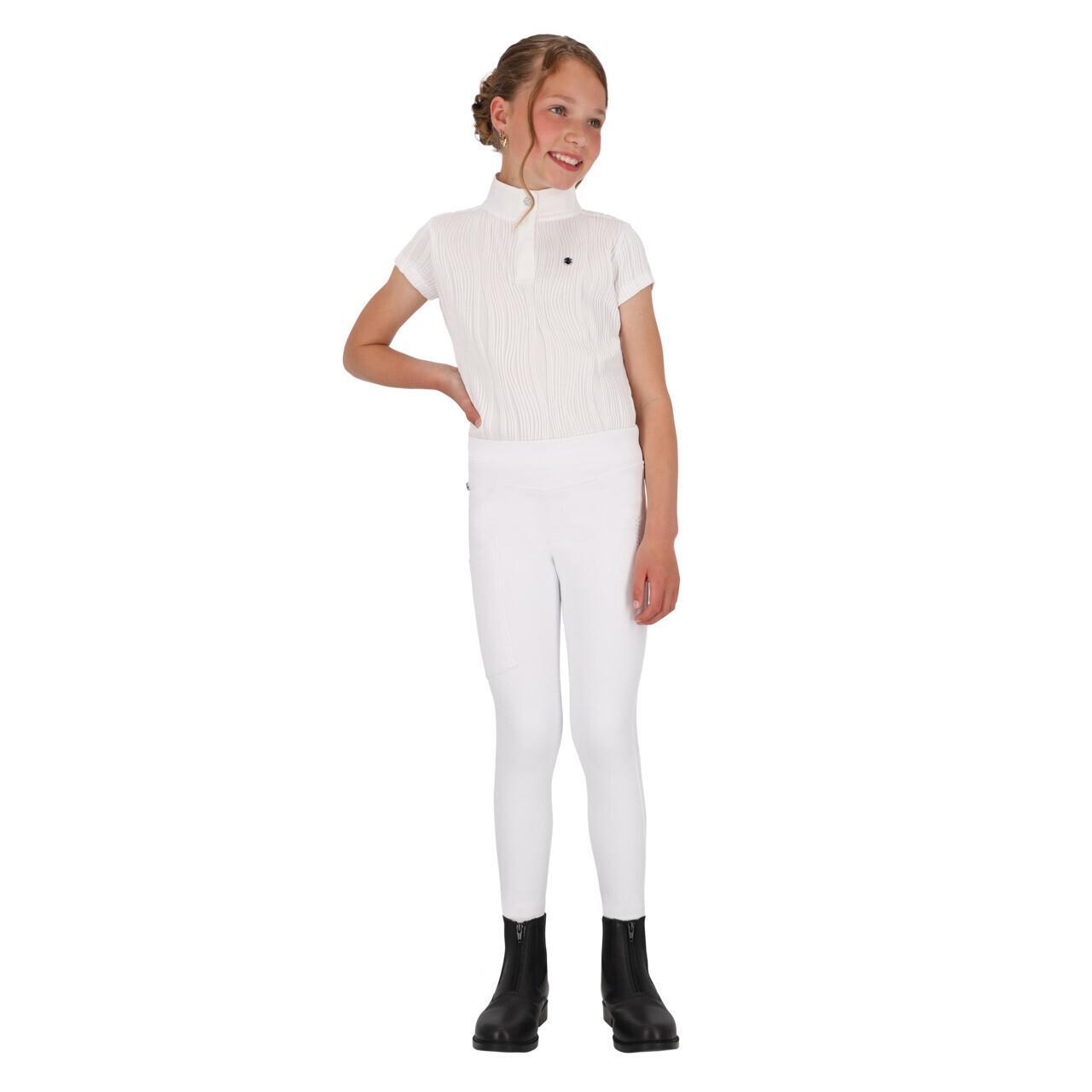 Polo d'équitation fille QHP Kynlee 2/7