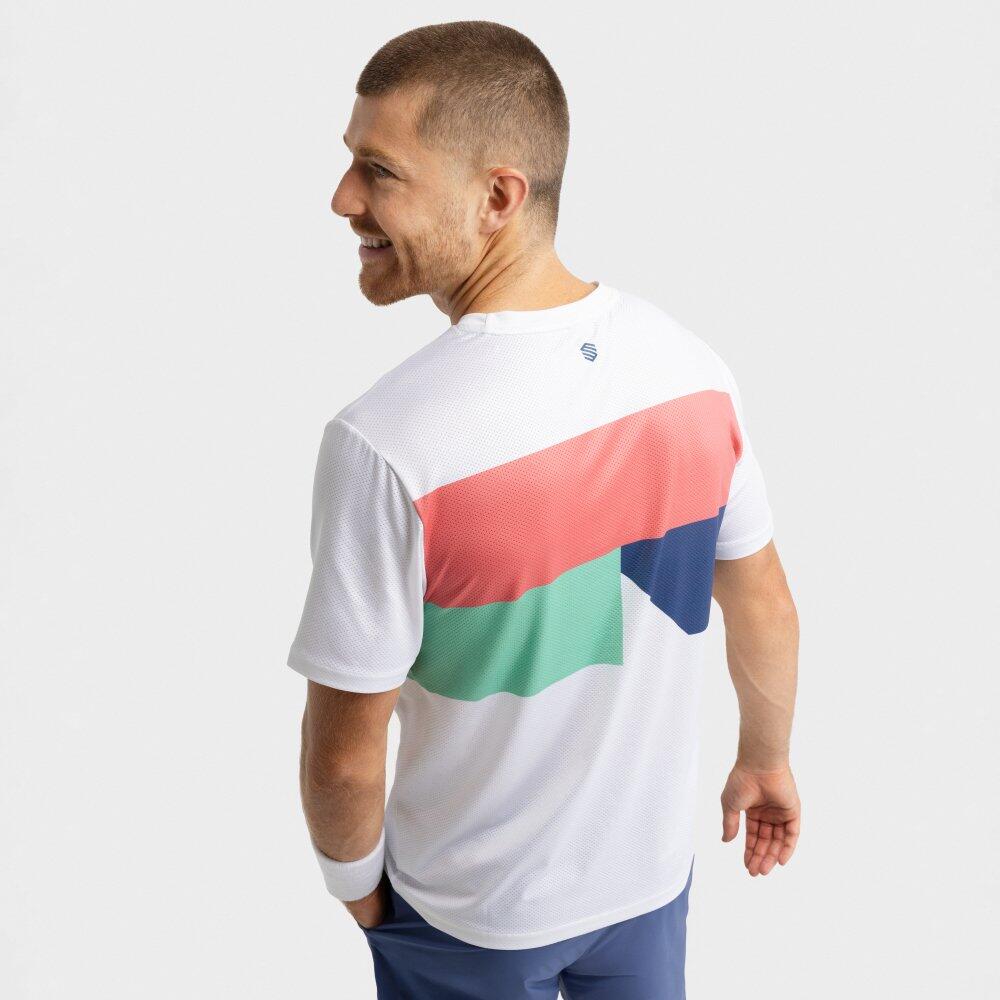 Herren Padel kurzärmeliges -funktionsshirt Round Erit Mehrfarbig 6/7