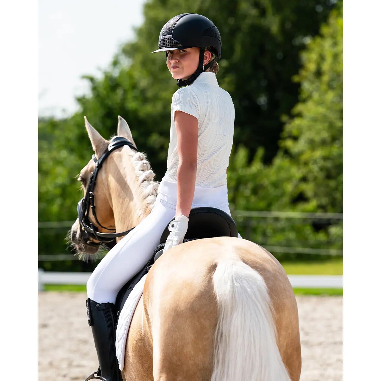 Polo d'équitation fille QHP Kynlee 7/7