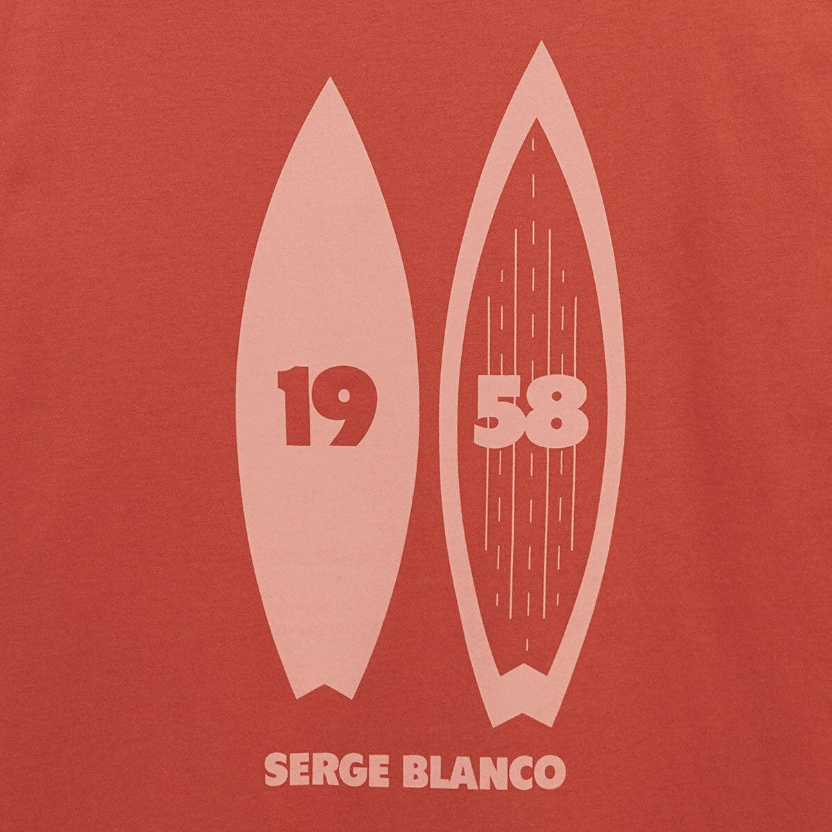 T-shirt girocollo in cotone stampato sul retro color arancio ruggine 6/7