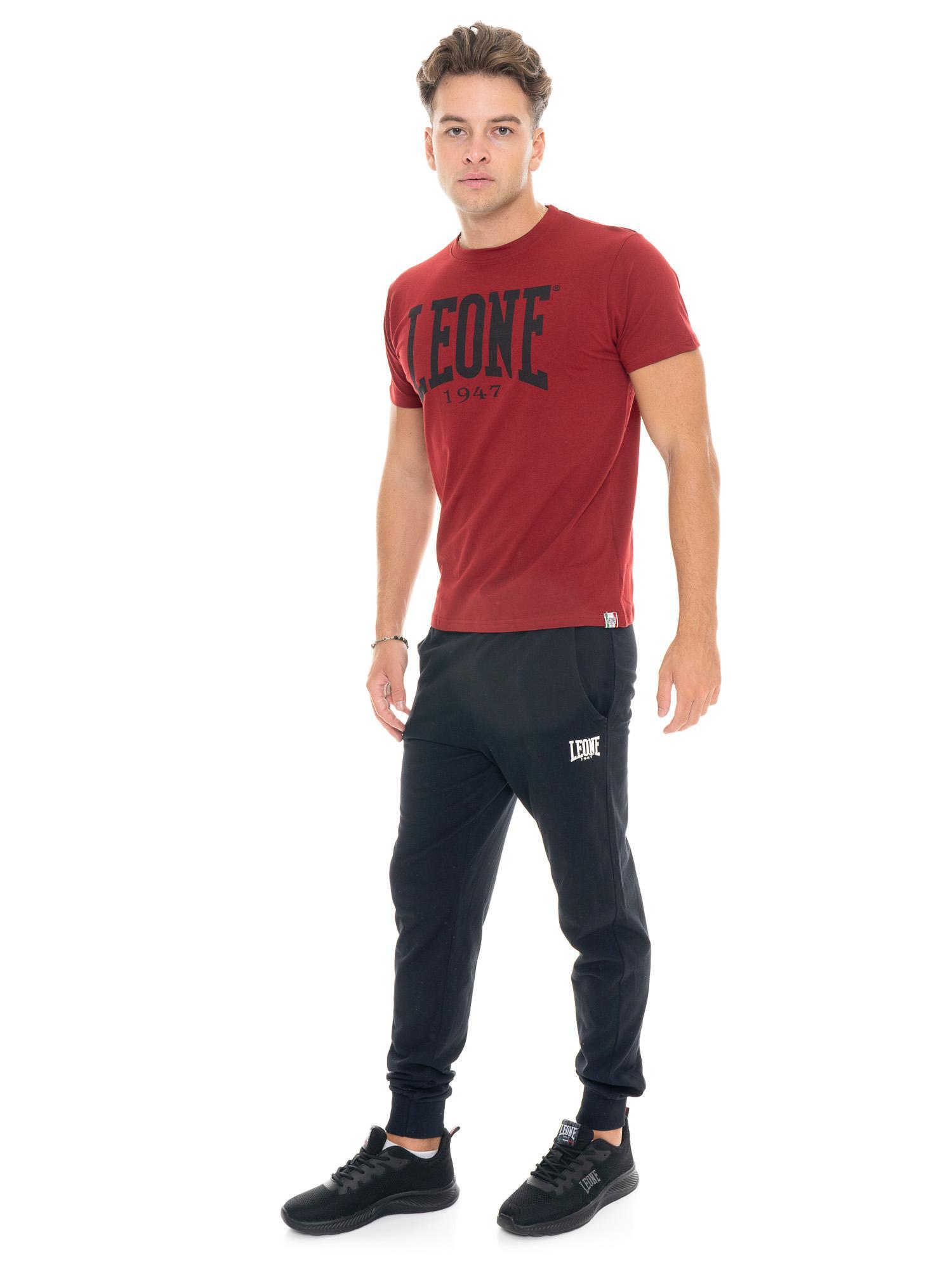 T-shirt in cotone elasticizzato a manica corta con logo grande Leone 1947 Basic 2/5