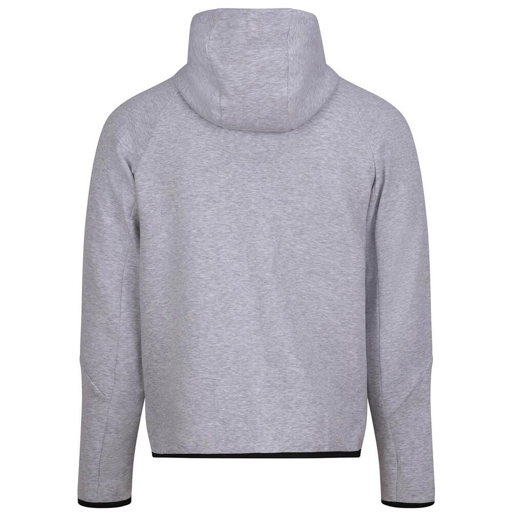 Felpa Con Cappuccio E Zip Intera Pile Uomo Just Cool Adapt Grigio 3/3