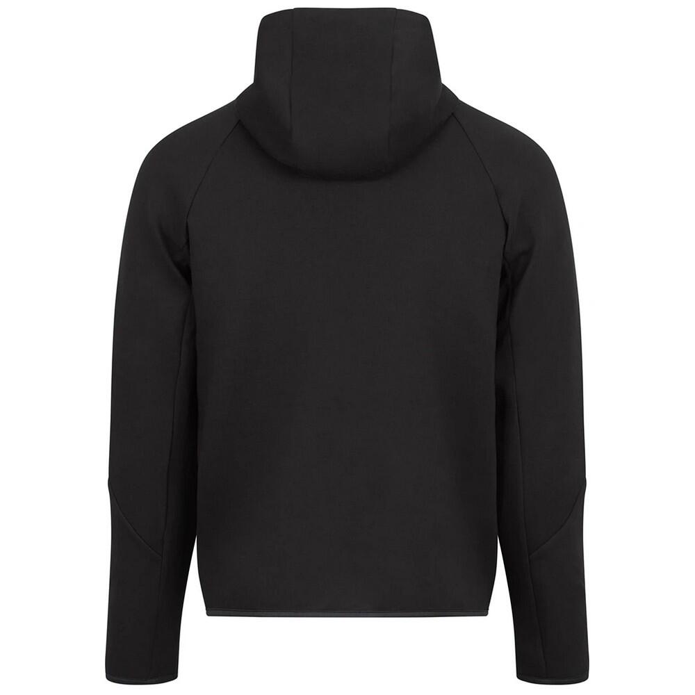 Felpa Con Cappuccio E Zip Intera Pile Uomo Just Cool Adapt Nero Corvino 2/2